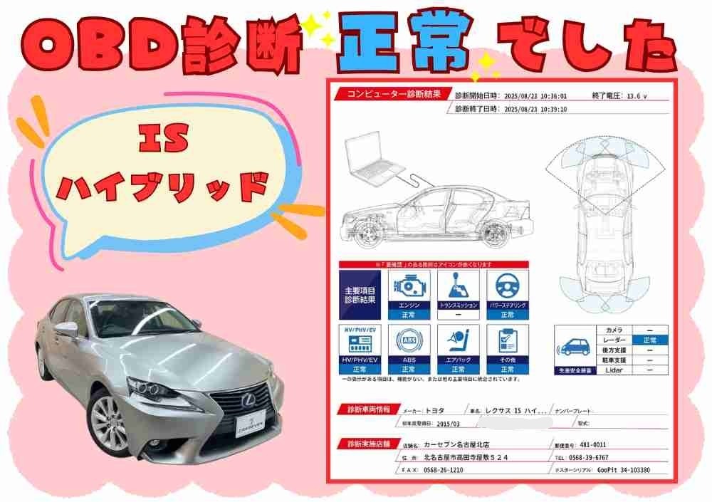 記録簿・OBD故障診断結果 1枚目