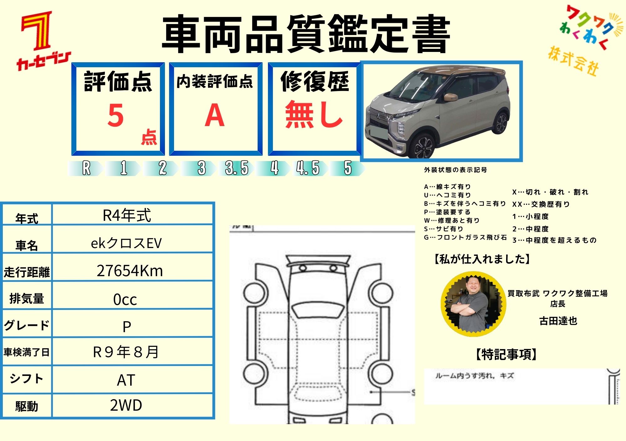 評価書 5.0点 修復歴無