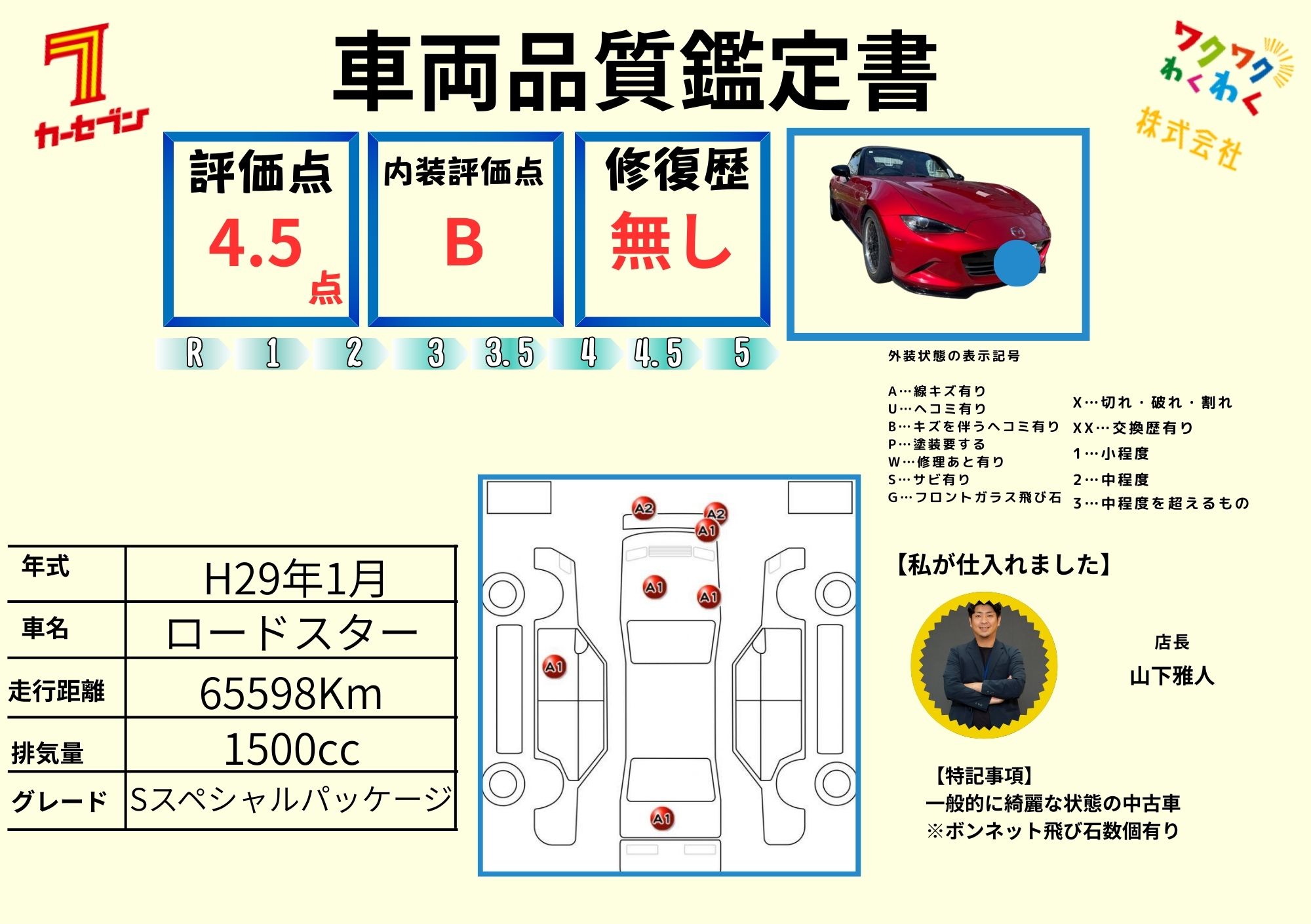 4.5点／修復歴なし 評価書