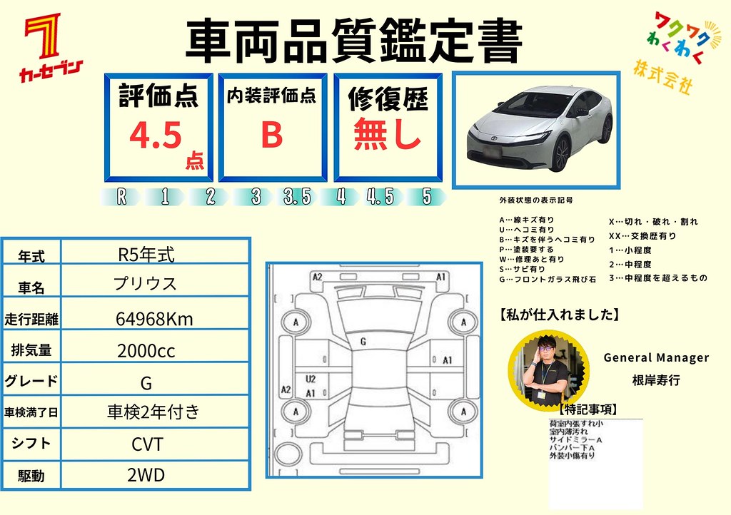 評価書 4.0点 修復歴無 その3