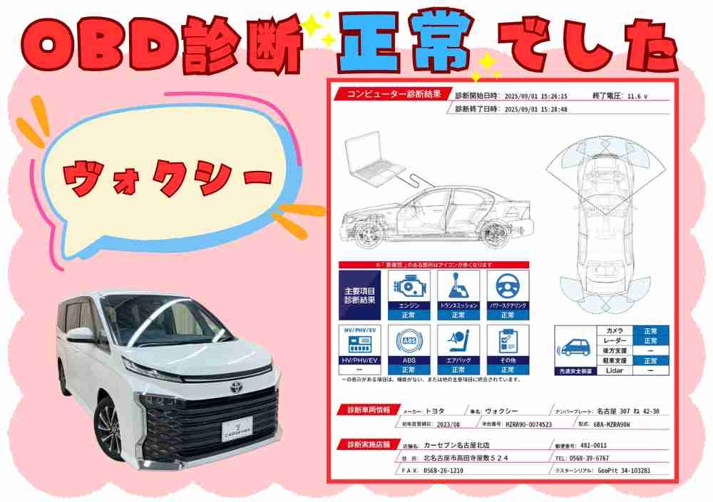記録簿・OBD故障診断結果