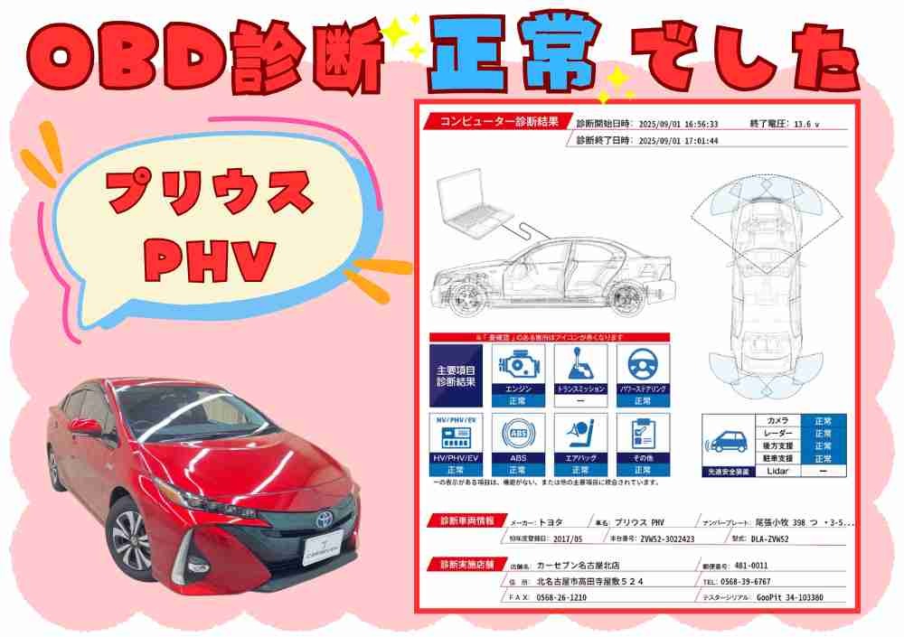 記録簿・OBD故障診断結果
