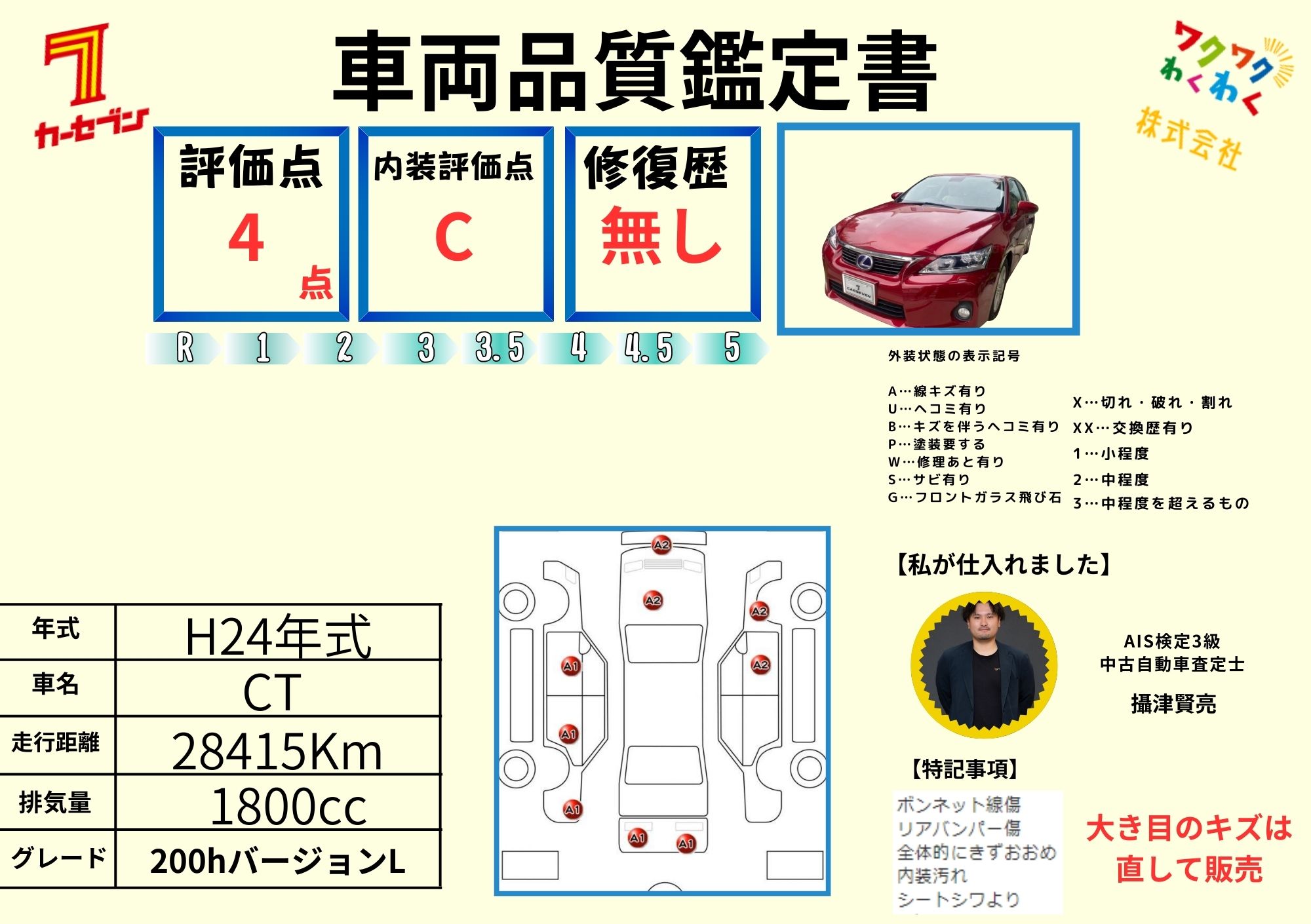 評価書 4.0点 修復歴無