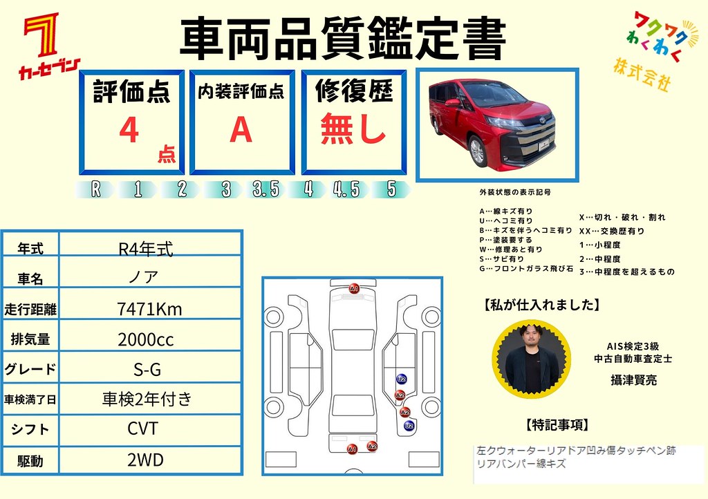 評価書 4.0点 修復歴無