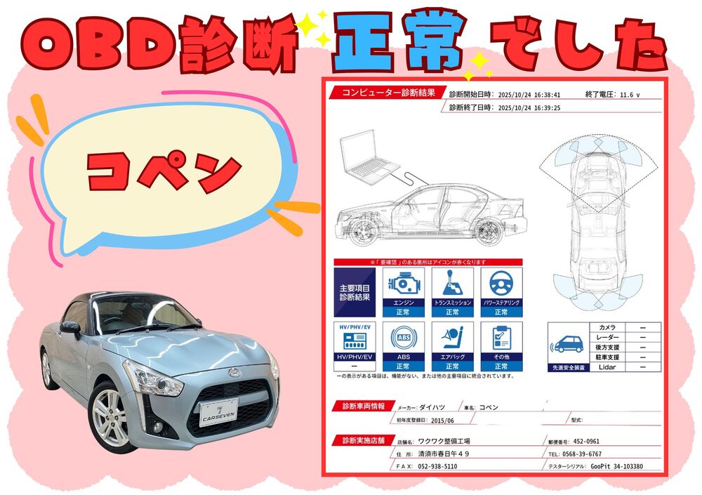 OBD故障診断結果1