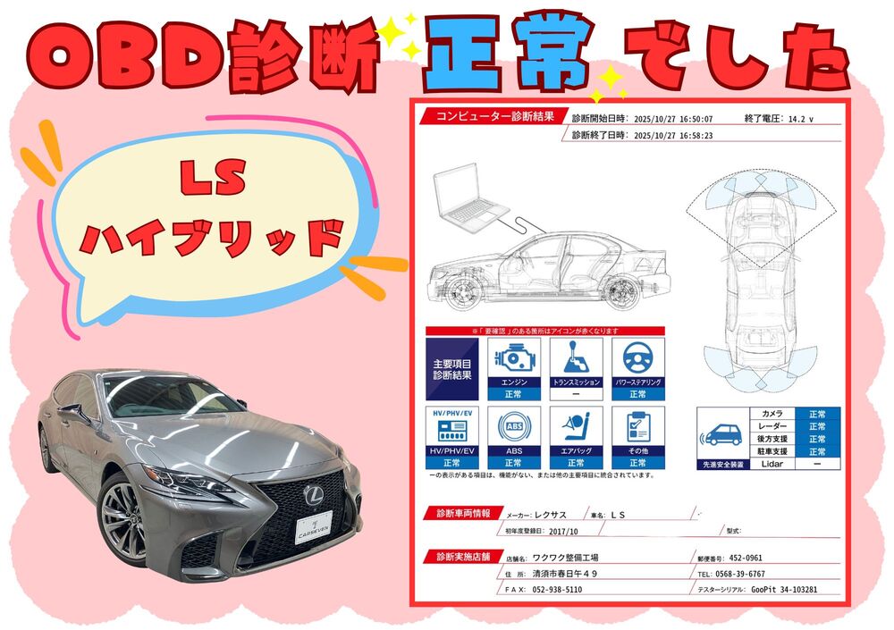 OBD故障診断結果