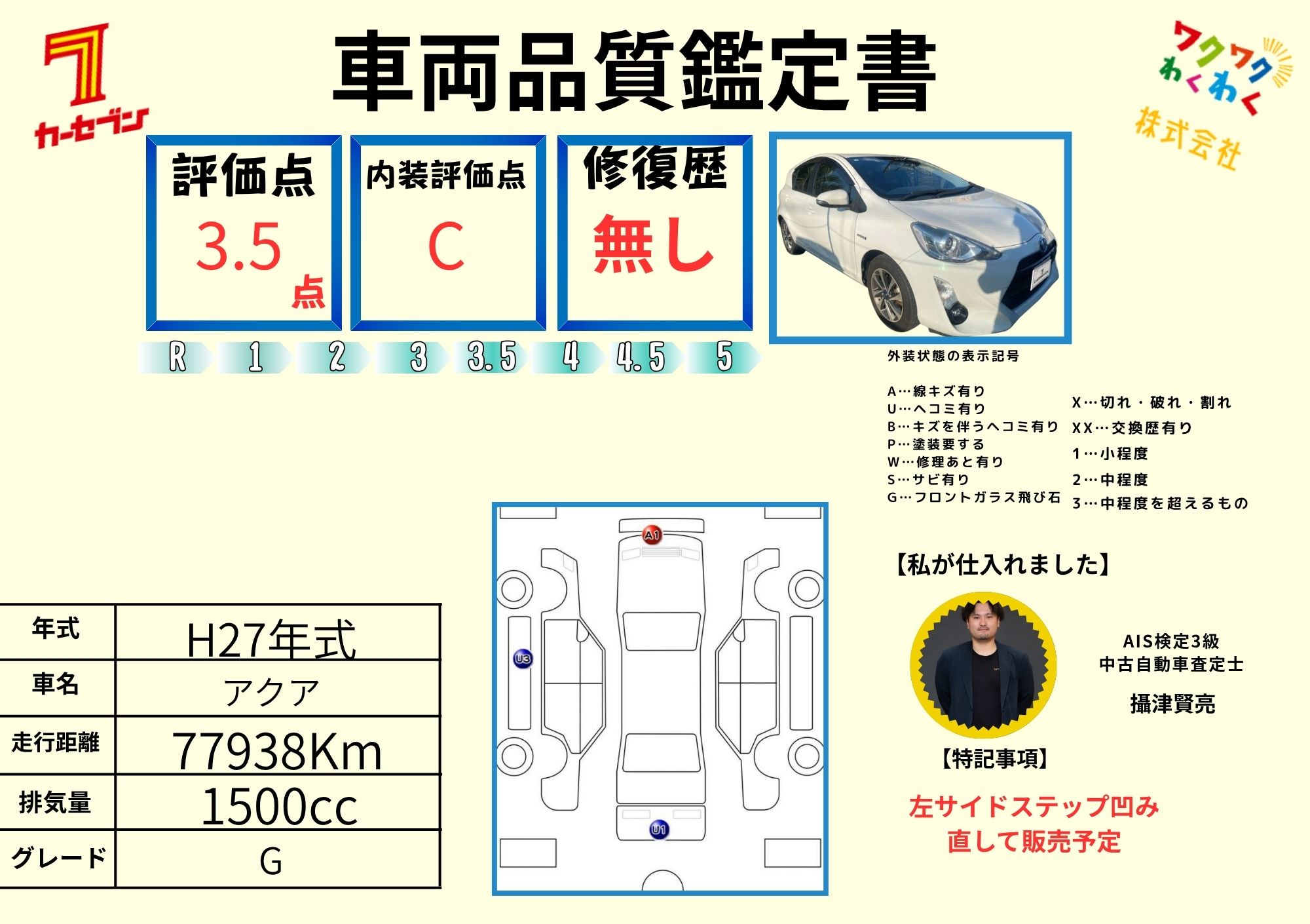 評価書（4.0点／修復歴無）