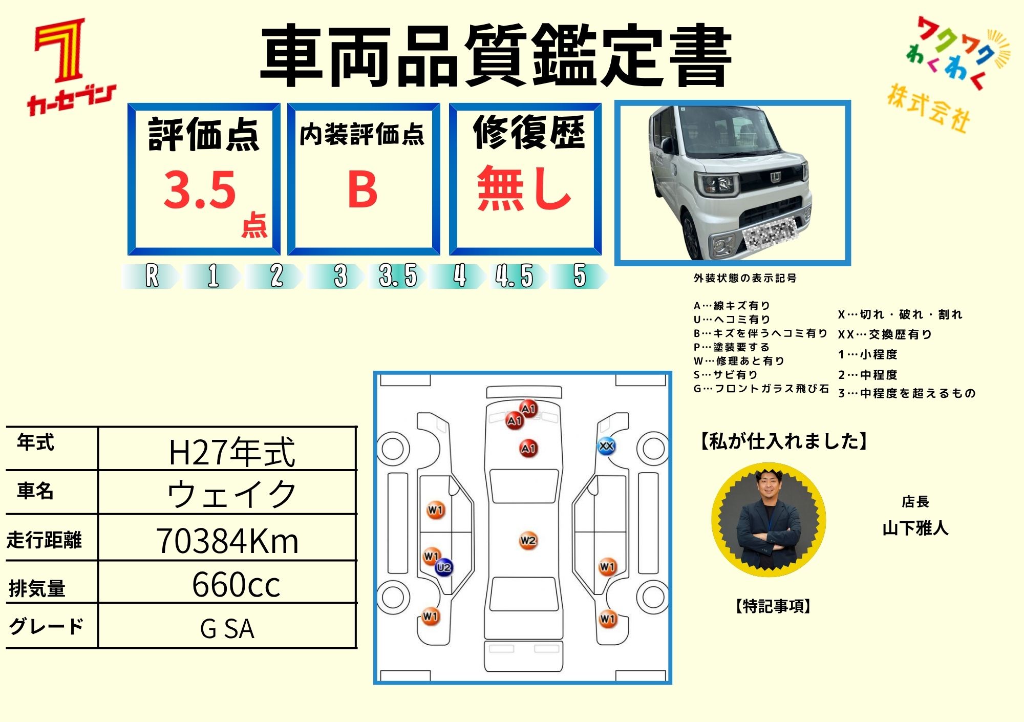 評価書（4.0点／修復歴無）