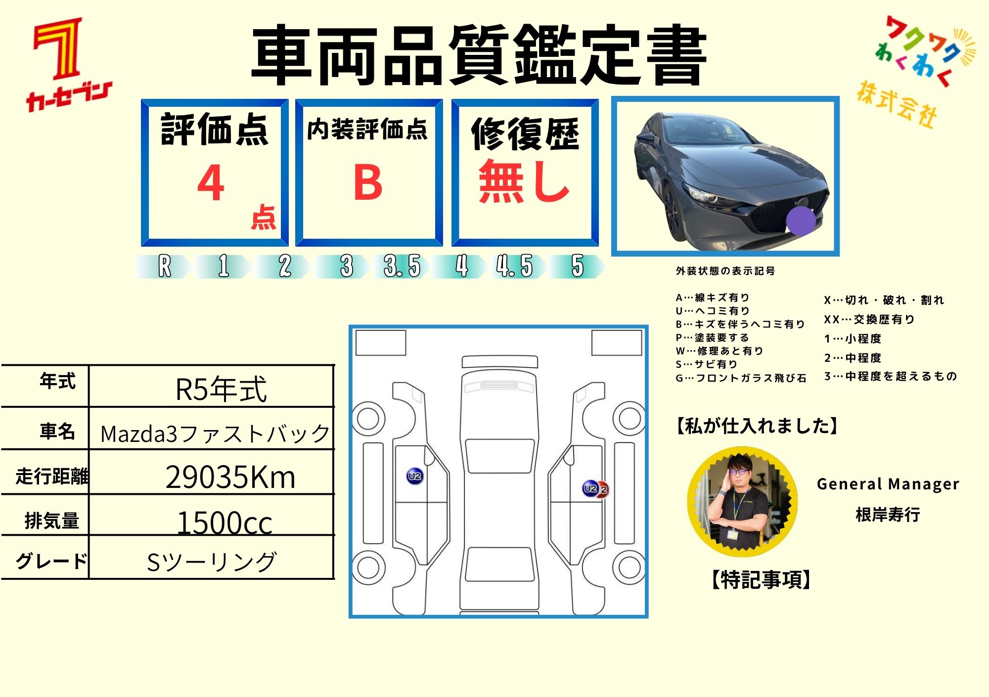 評価書 4.0点 修復歴無