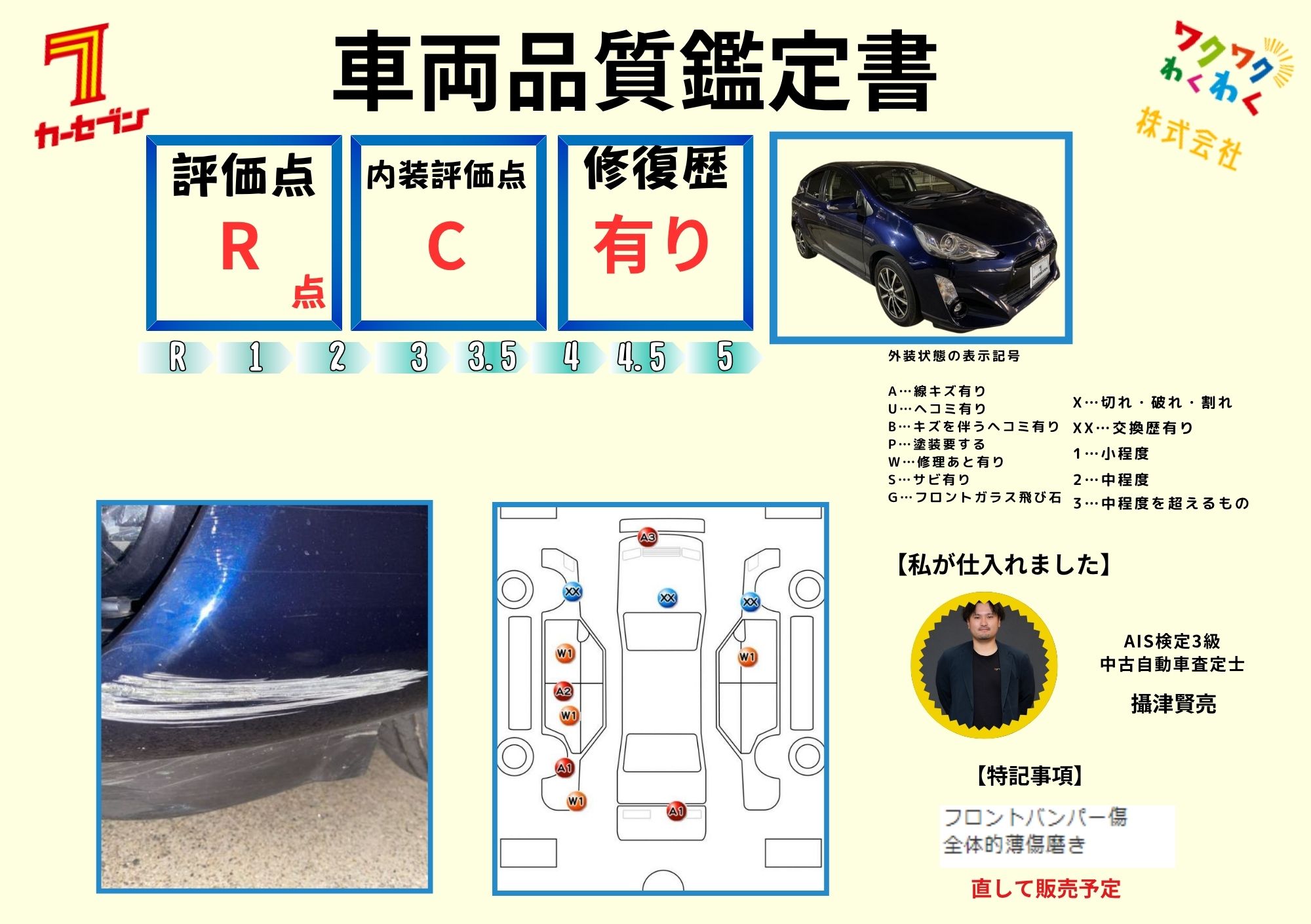 評価書（R点／修復歴有）